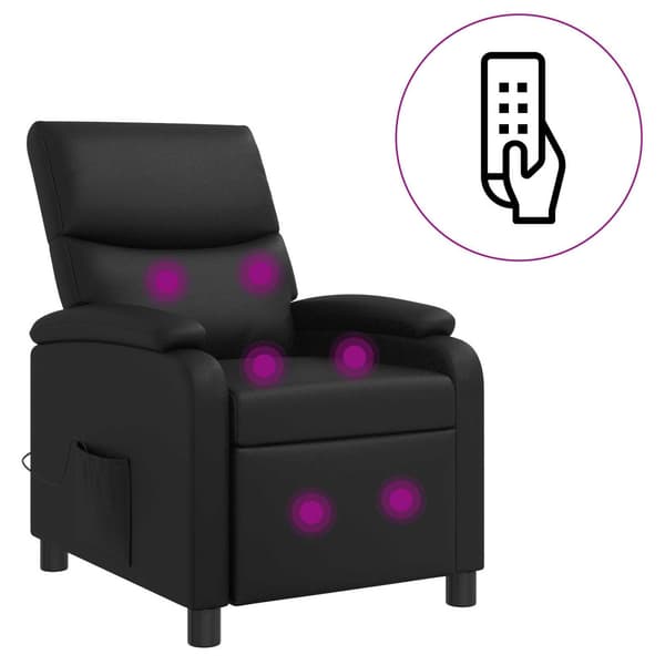 Massagefåtölj Svart Konstläder