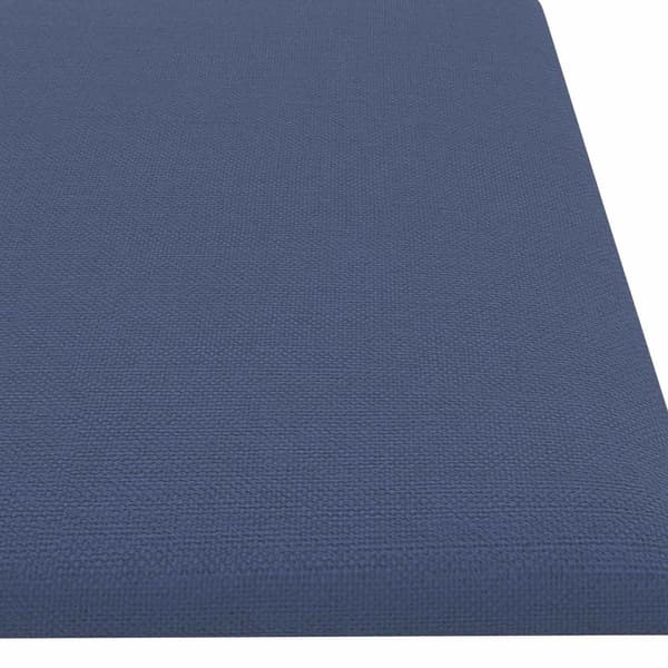 Väggsänggavel 12 pcs Blå 60 x 15 cm tyg