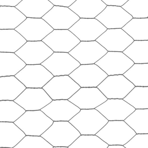 Hönsnät stål med PVC-beläggning 25x0,75 m grå