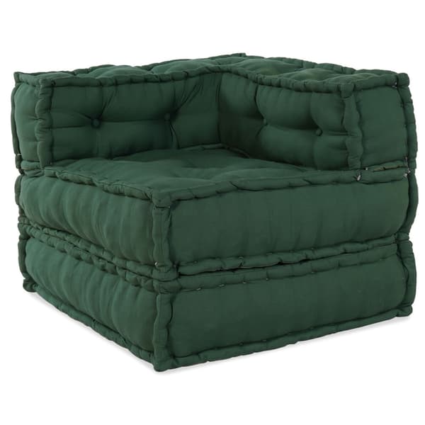 Modulsofa enhet 2 pcs Grön 140 x 70 x 56 cm Tyg