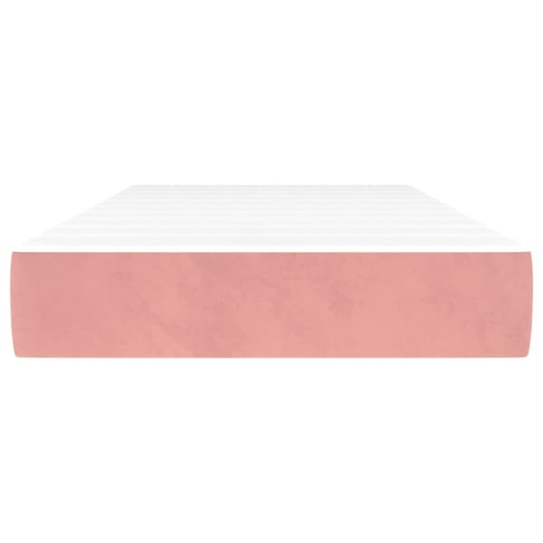Pocketresårmadrass medium rosa 90x190x20 cm sammet