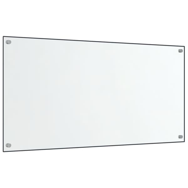 Stänkskydd 2 st transparent 80x40 cm härdat glas