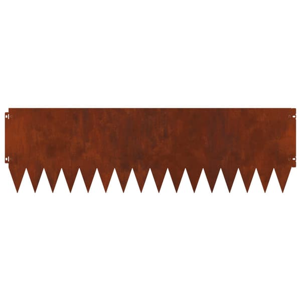 Kant för gräsmatta 10 pcs 103 x 30 cm Stål Rostig