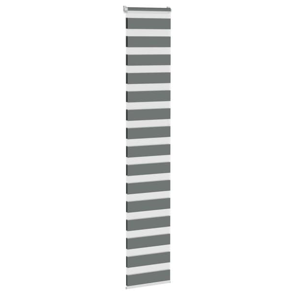 Rullgardin zebra mörkgrå 50x230 cm tyg bredd 45,9 cm polyester