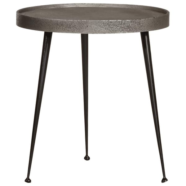 Soffbord 2 delar silverfärgat trä