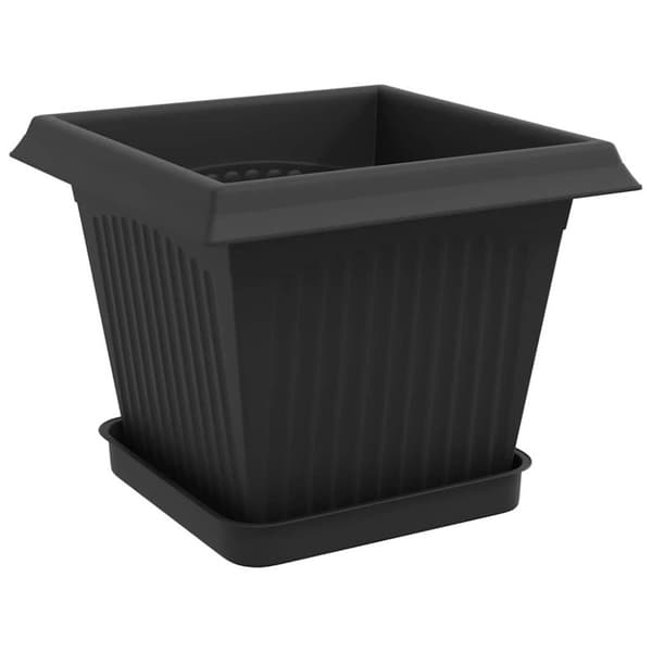 Växtkrukor 24 pcs Svart 20 x 20 x 16 cm Plast