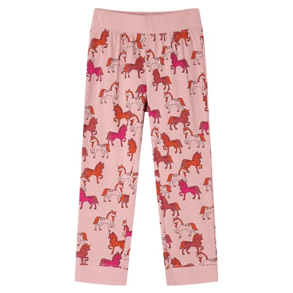 Pyjamas med långa ärmar för barn ljusrosa 104