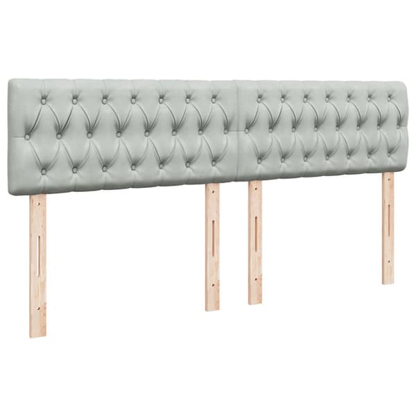 Ottoman sängram med madrass ljusgrå 160x200 cm sammet