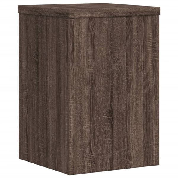 Växtställ 2 st brun ek 25x25x35 cm konstruerat trä