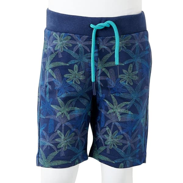 Barnshorts med snöre marinblå 128