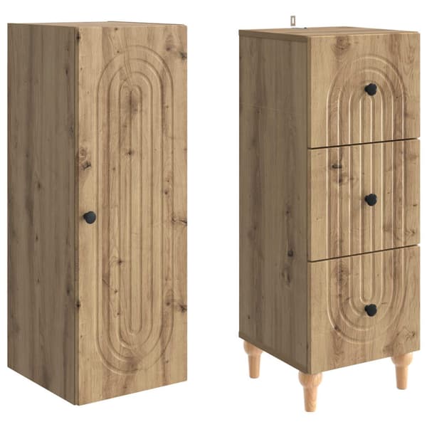 Skåpset 2 pcs 33 x 34,5 x 90 cm Konstruerat trä