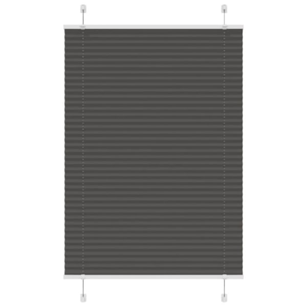 Plisserad persienn svart 100x100 cm tyg bredd 99,4 cm polyester
