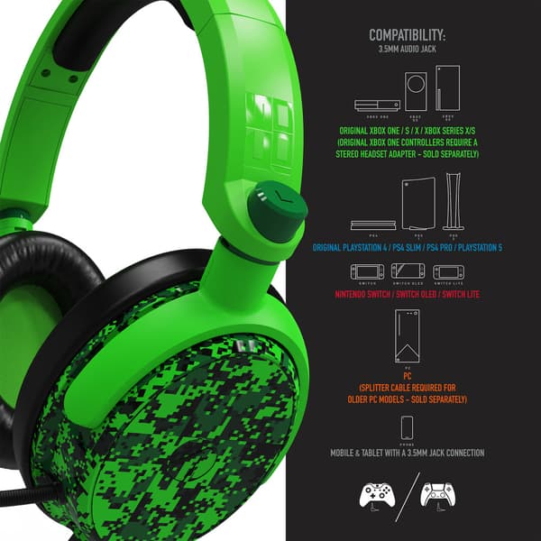 Stealth C6-100 Gaming Headset for  XBOX, PS4/PS5, Switch, PC - Digital Green