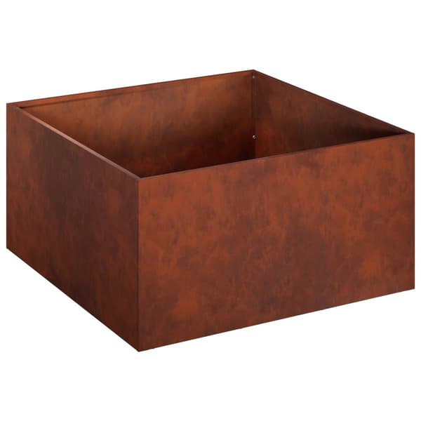 Trädgårdsplanterare 2 st Rostig 60 x 60 x 30 cm