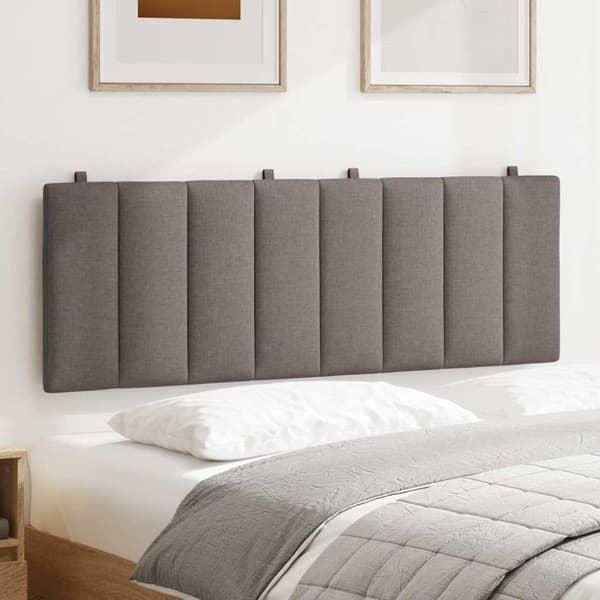 Headboard Cushion "Hanko" Taupe 120 cm Fabric