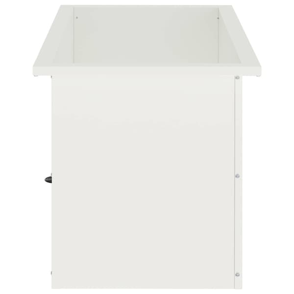 Odlingslåda med LED 2 st Vit 40 x 80 x 40 cm Stål