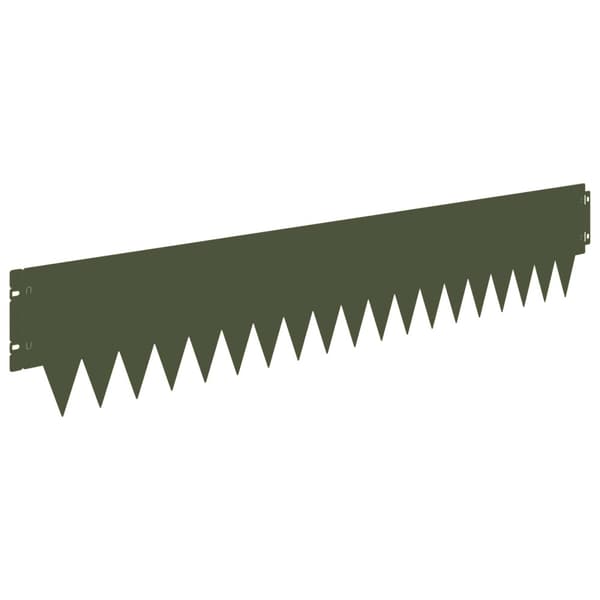 Kant för gräsmatta 30 pcs 103 x 20 cm metall Olivgrön