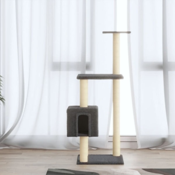 Klösträd med sisalpelare mörkgrå 104 cm