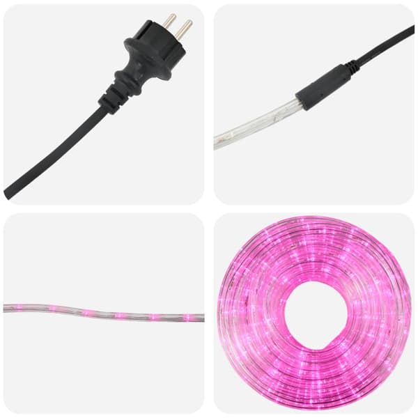 LED-ljusslang för julen 120 LED-lampor Rosa 5 m