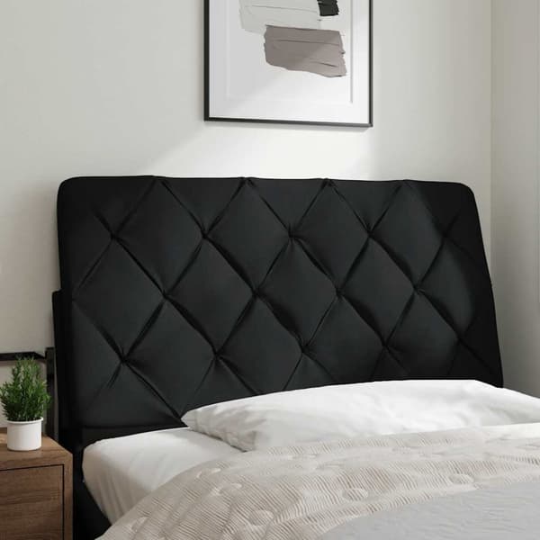 Headboard Cushion Black 100 cm Fabric