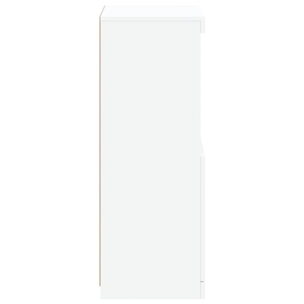 Skänk med LED-belysning vit 41x37x100 cm
