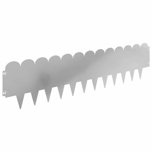 Kant för gräsmatta 10 pcs 103 x 25 cm Stål Silver