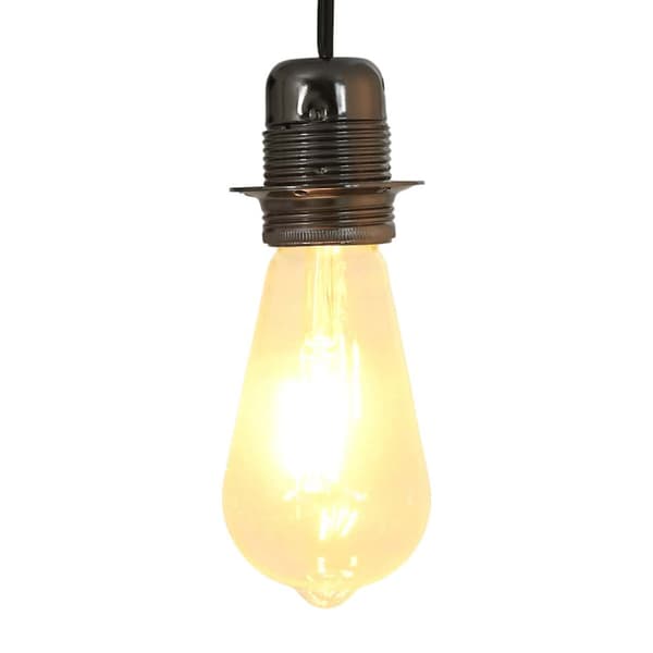 Lamphållare 2 st blank svart E27