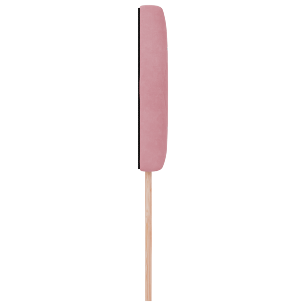 LED huvuddyna med LED-ljusslingor Rosa 90 cm Sammet