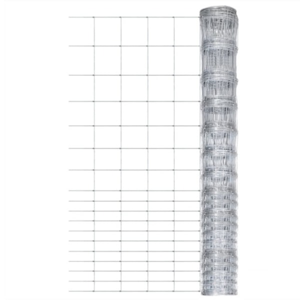 Fårstängsel galvaniserat stål 50x1,5 m silver