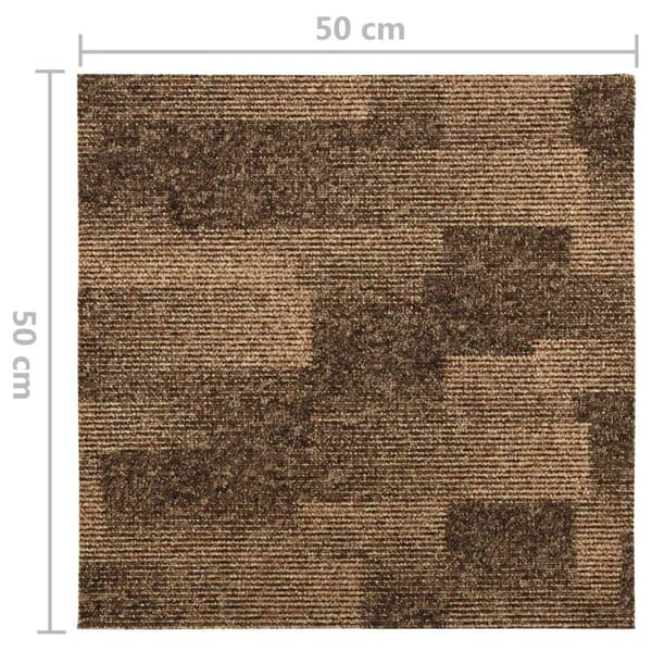 Golvmatta 20 pcs Brun 50 x 50 cm PP