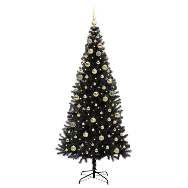Julgran Svart 180 cm PVC