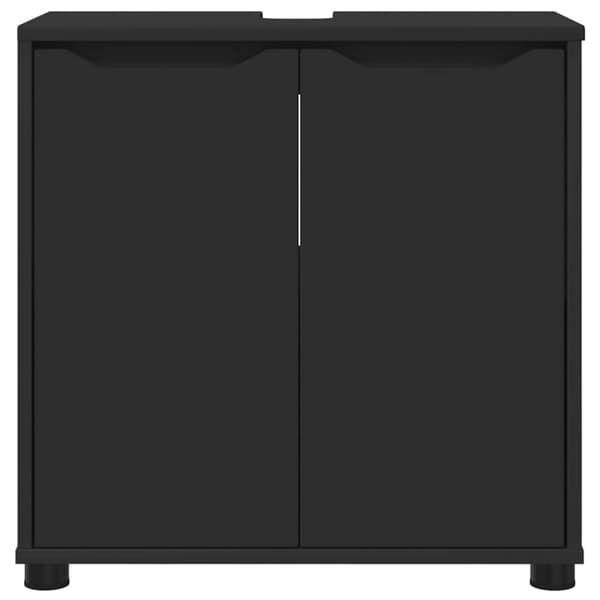 Badrumsvaskskåp Svart 60 x 30 x 60 cm Konstruerat trä