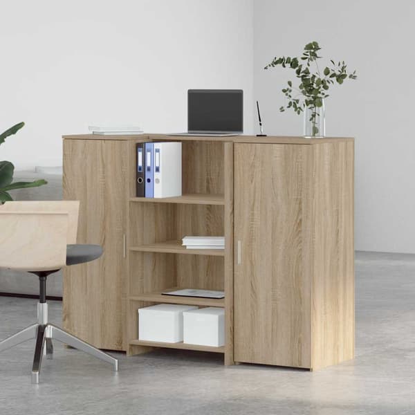 Receptionsdisk sonoma-ek 135x50x103,5 cm konstruerat trä