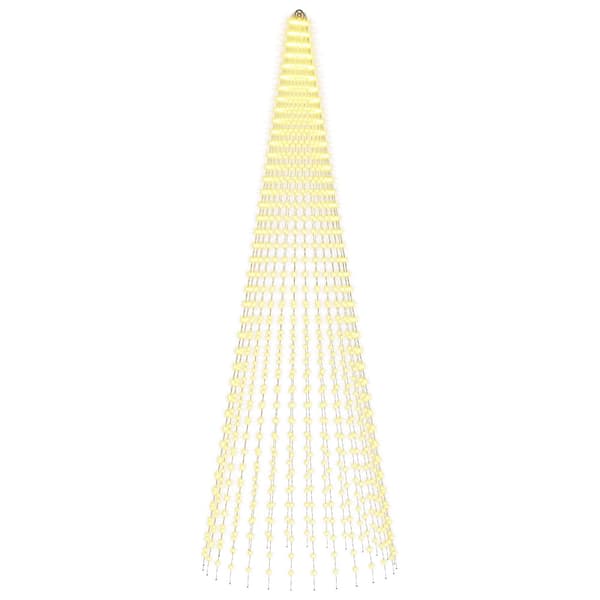 Julgransbelysning med markspjut 1148 LED-lampor Varmvit och
