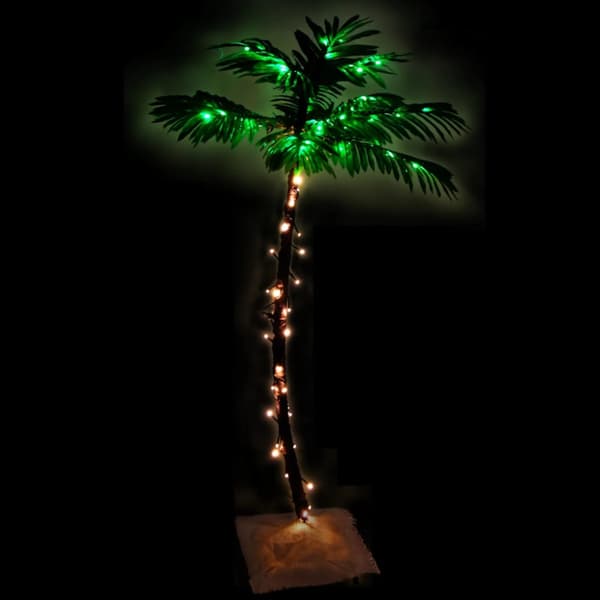 Palmträd med LED varmvit 72 LEDs 120 cm