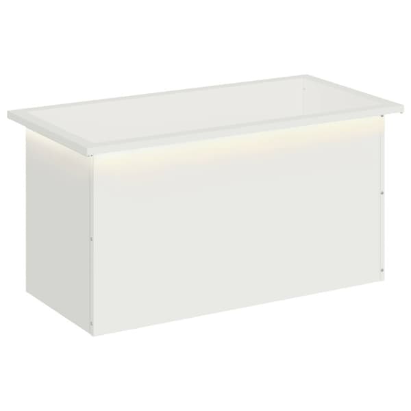 Odlingslåda med LED Vit 40 x 80 x 40 cm Stål