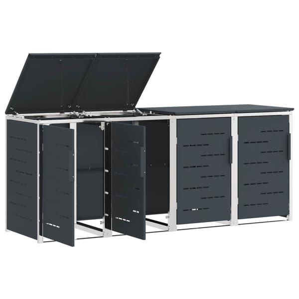Sopcontainerförvar Antracit 276 x 77,5 x 112,5 cm