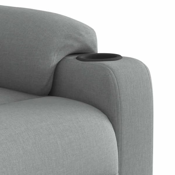 Reclinerfåtölj ljusgrå tyg