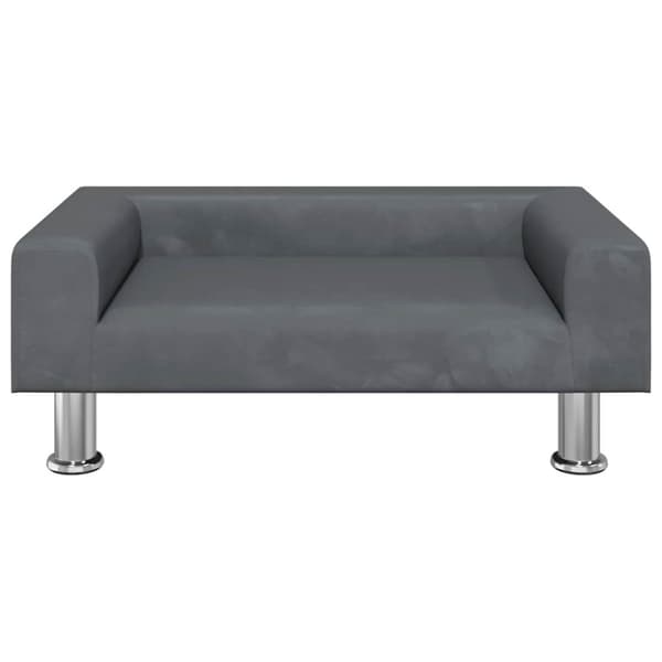 Barnsoffa mörkgrå 70x45x26,5 cm sammet