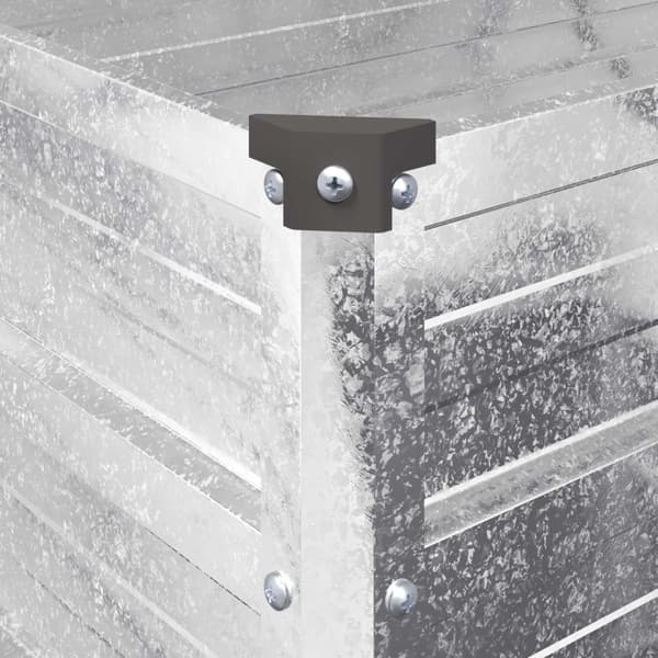 Höjd Trädgårdsbädd Silver 400 x 80 x 55 cm galvaniserad