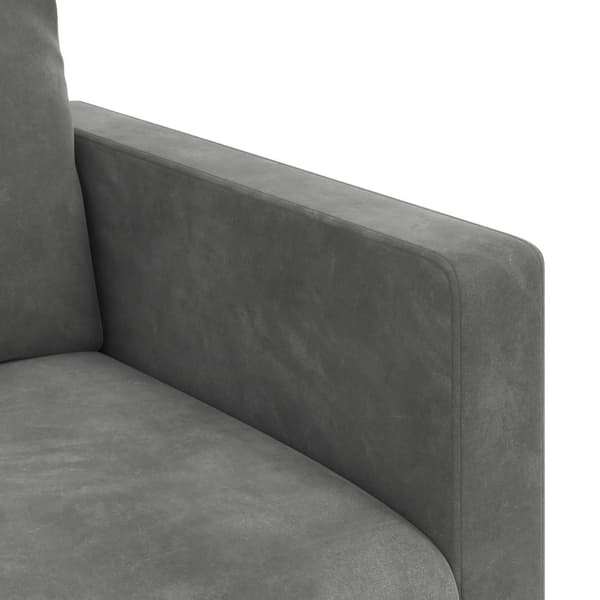 Soffa Mörkgrå 78 x 78 x 80 cm Sammet