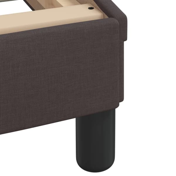 Bed with Mattress "Dover" Dark Brown 80x200 cm Fabric