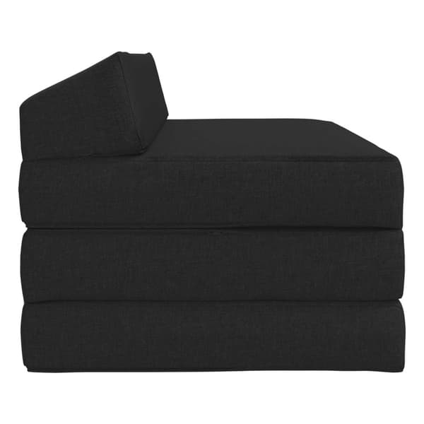 Fällbar Soffbed Svart 120 x 60 x 49 cm Tyg