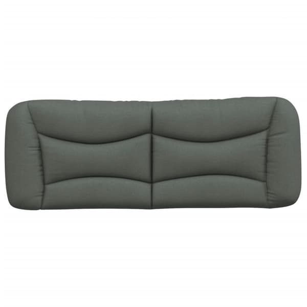 Headboard Cushion "Hvar" Dark Grey 140 cm Fabric