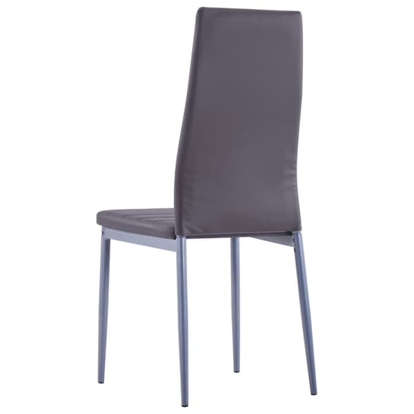 Matbord och stolar 5 delar grå