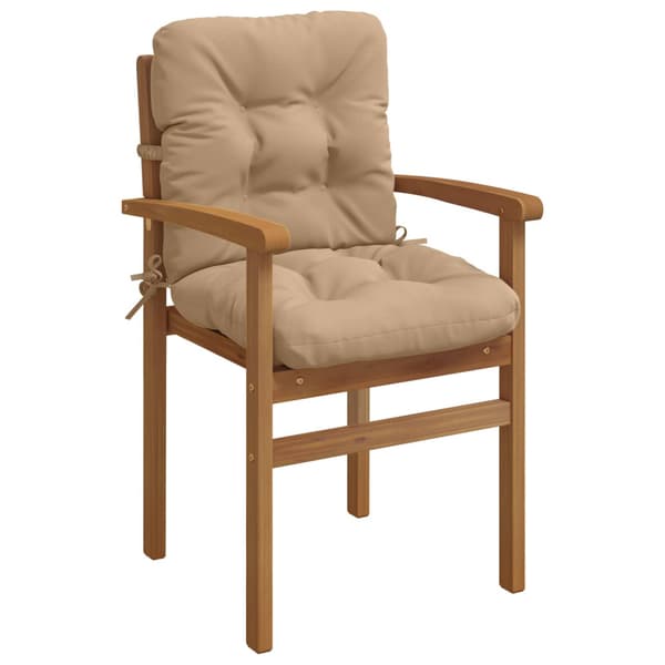 4-delade Höga Ryggstolsdynor VIANEN 4 st 100% Polyester Sand