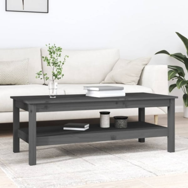 Soffbord grå 110x50x40 cm massiv furu