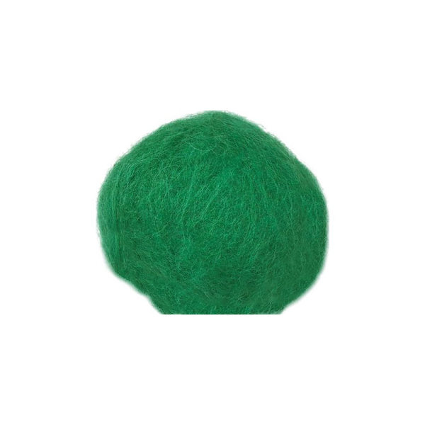 Kardad ull 250g grön