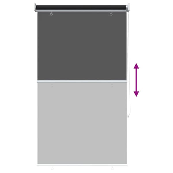 Rullgardin UV-skydd Svart 60 x 140 cm Polyester