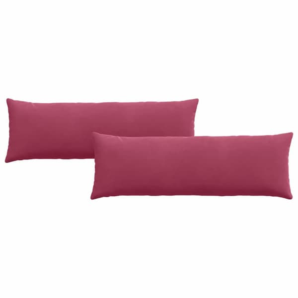 Sofakuddar 2 pcs Vinröd 120 x 40 cm Kordread tyg